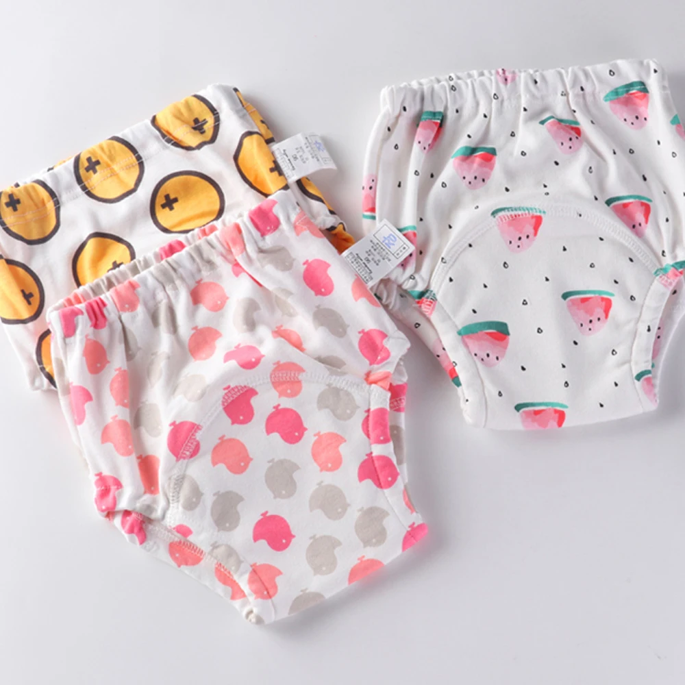 Pantalones entrenamiento orinal para bebé – Pañales reutilizables algodón - imagen 3