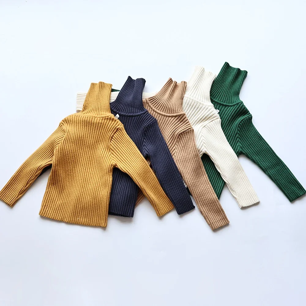 Pulóver de punto unisex para niños – Cuello alto suave primavera - imagen 4