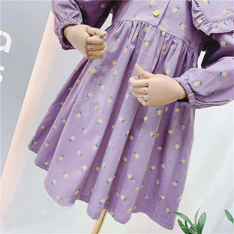 MILANCEL Vestidos para ninas 1-7 anos con flores y solapas bonitas - imagen 5