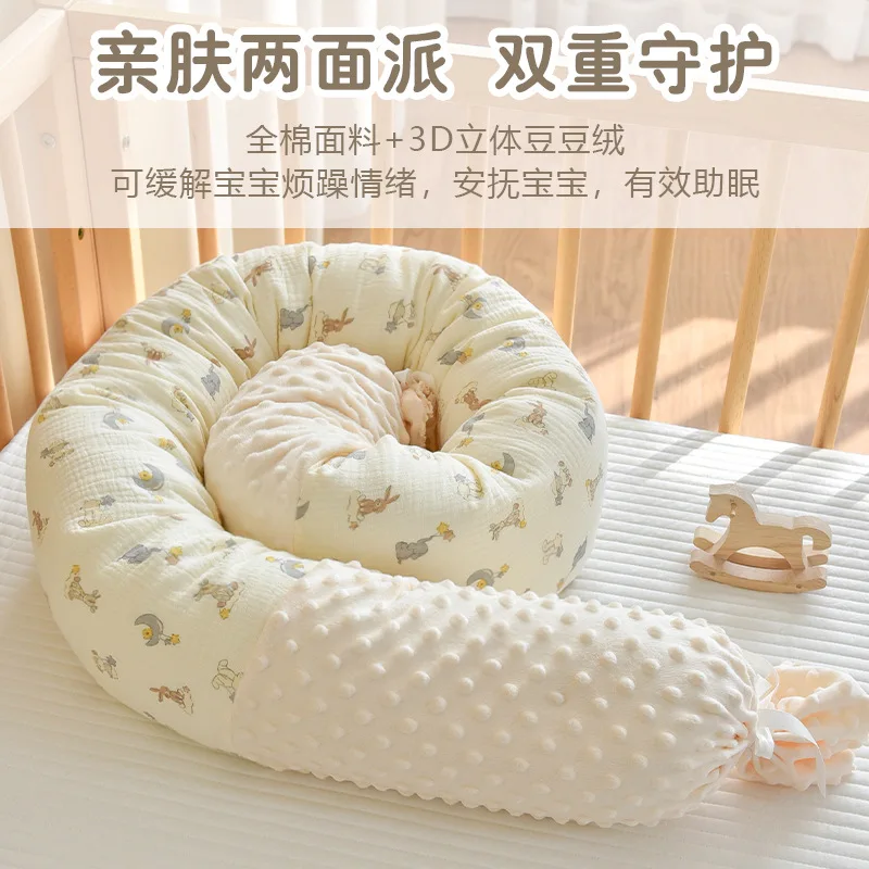 Valla de seguridad para bebé en algodón - Almohada lateral relajante - imagen 5