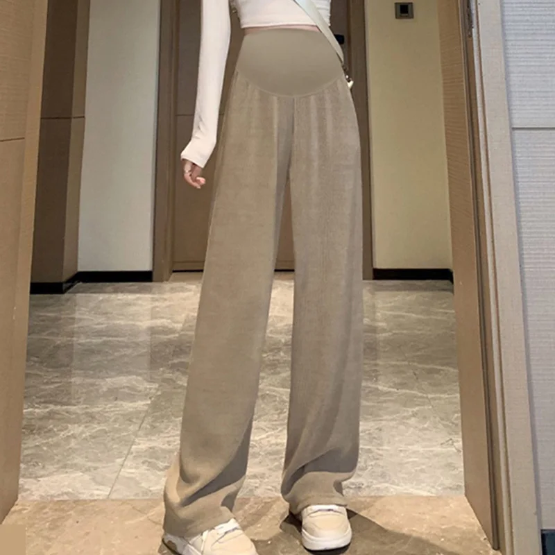 Pantalones maternity de tela drapeada – Talla premamá confort - imagen 4