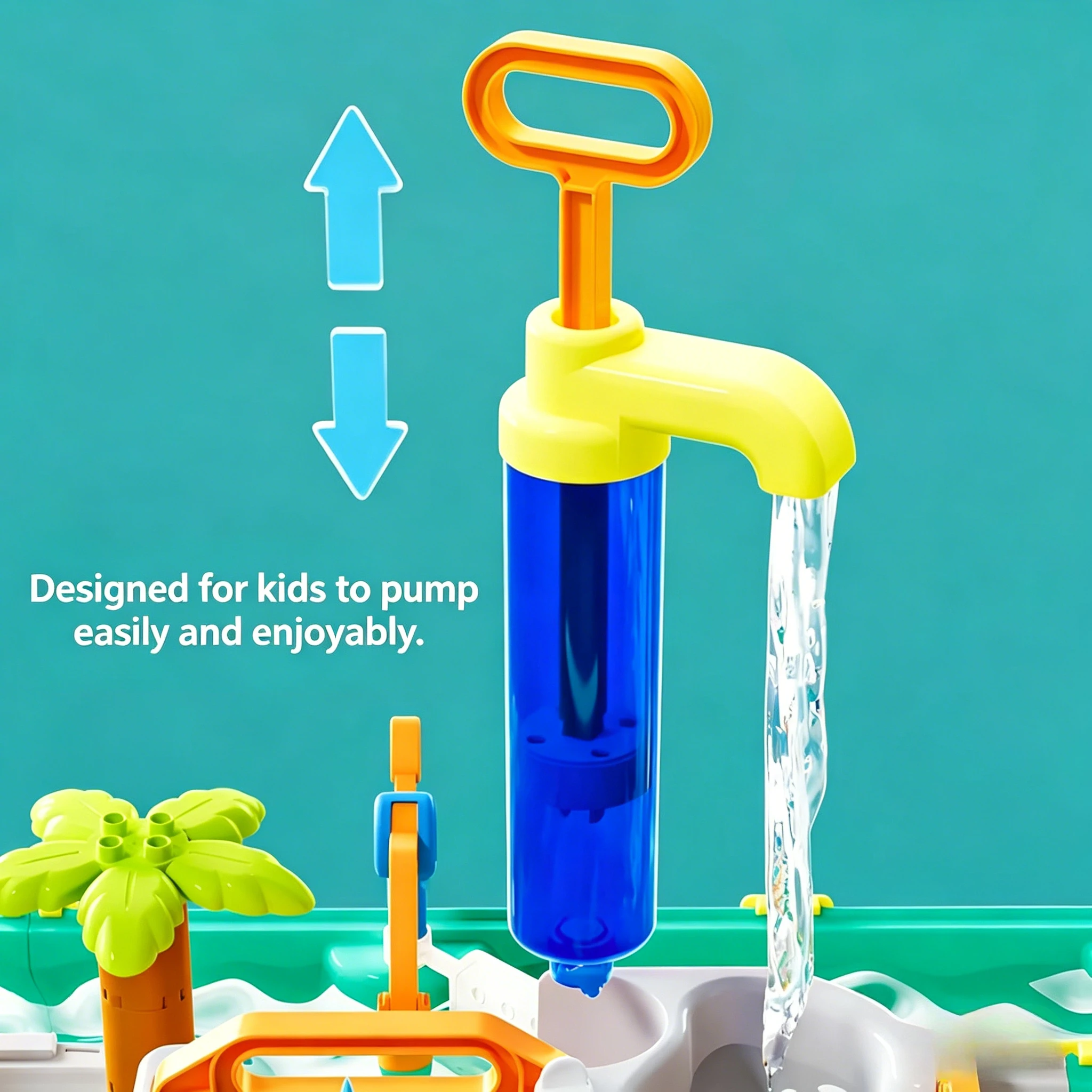 Mesa de agua dos niveles con bomba para juego infantil - imagen 3