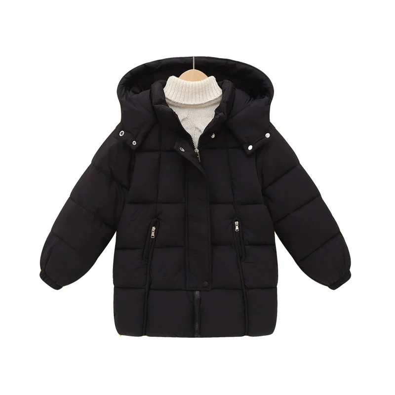 Chaqueta de plumón infantil acolchada de invierno con capucha parka - imagen 4