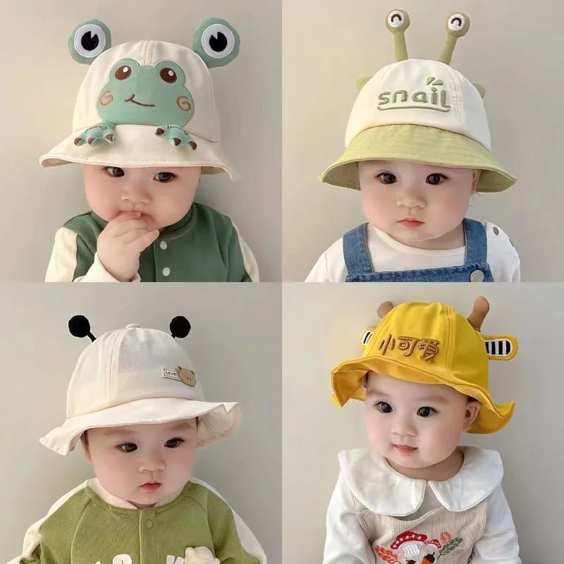 Sombrero de pescador para bebé algodón suave con protección solar - imagen 2