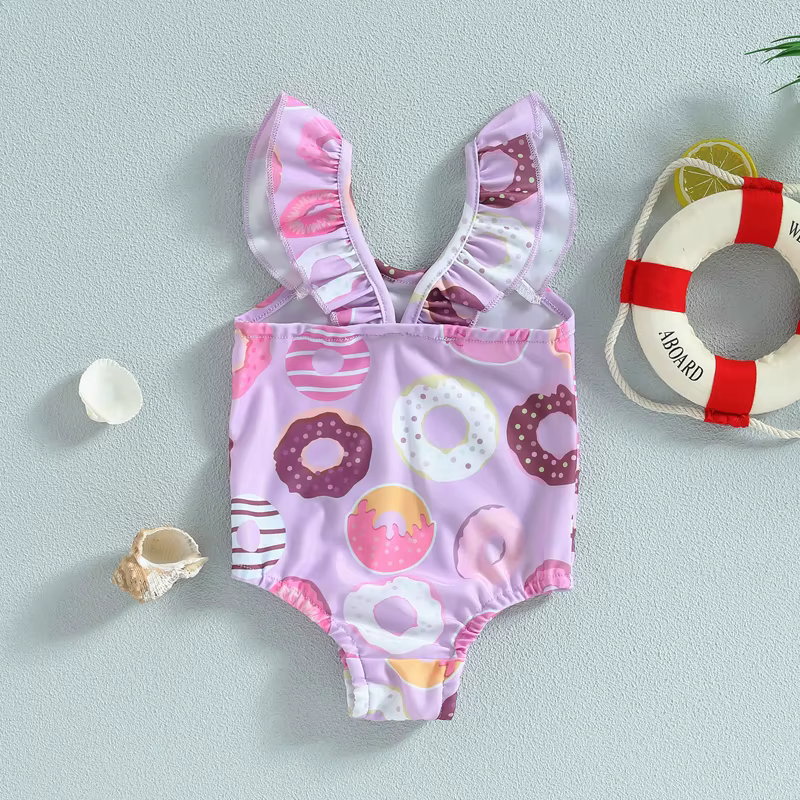 Tregren bañador infantil para niña con estampado donut - imagen 4