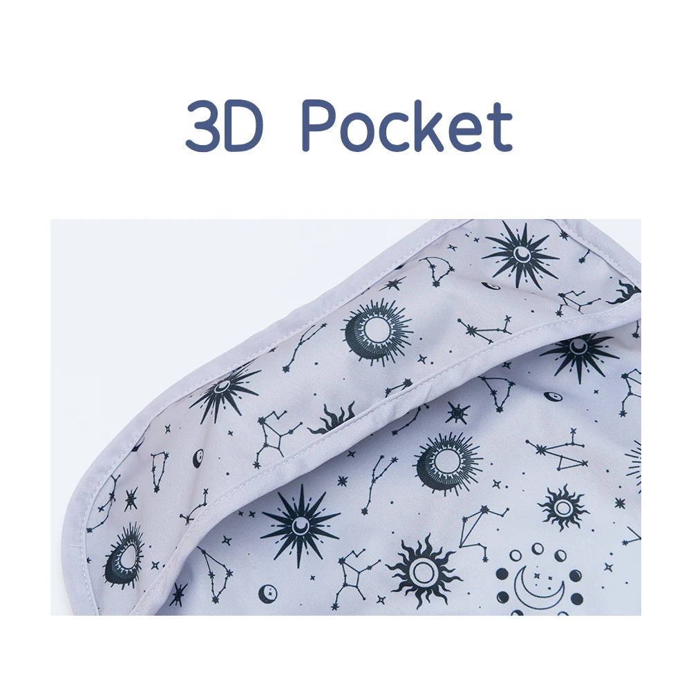 HappyFlute Babero impermeable reutilizable con bolsillo estampado - imagen 3
