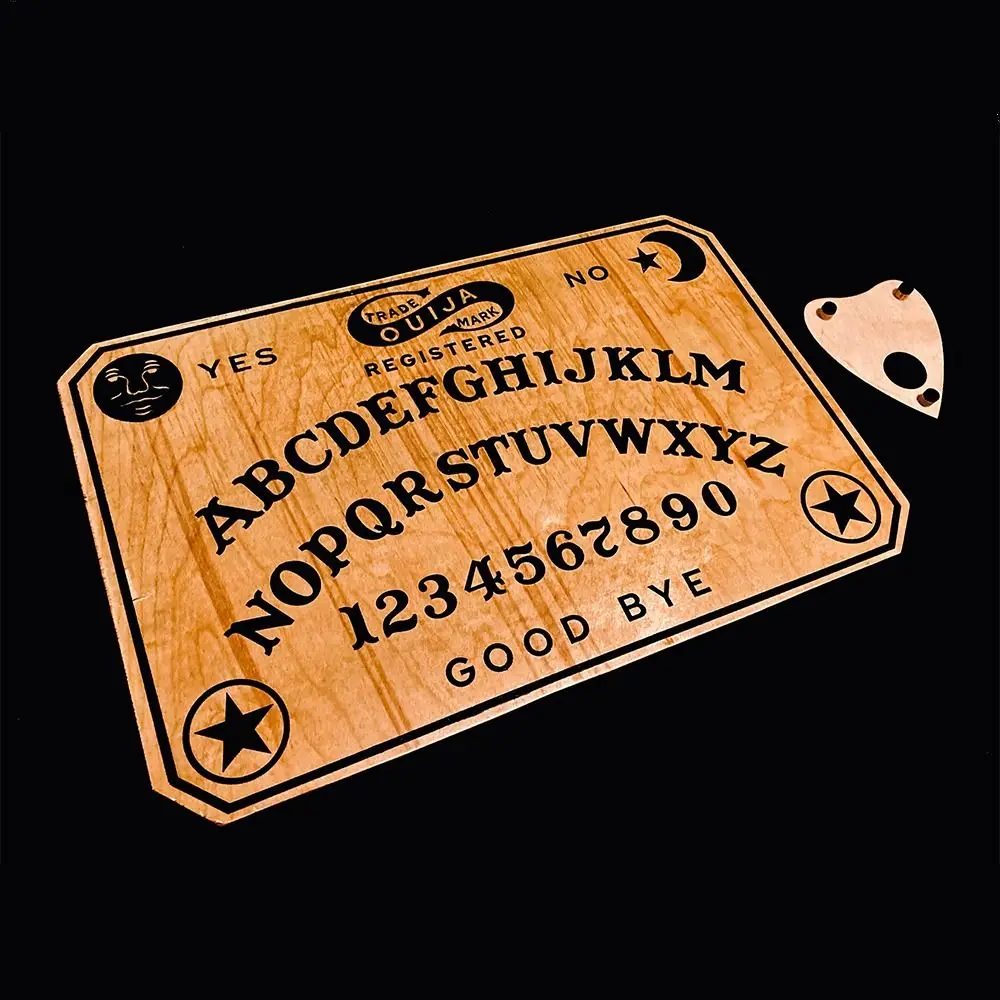 Juego de brujería: tabla mágica de madera tallada y péndulo - imagen 2