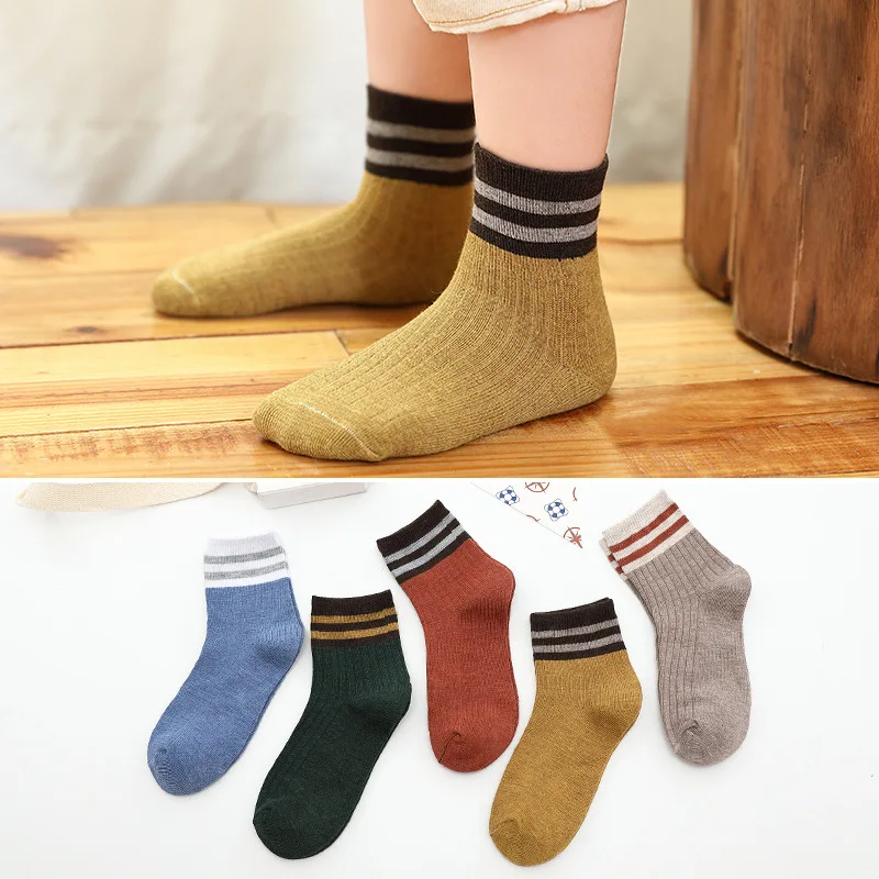 Calcetines de algodón con dibujos animados para niños