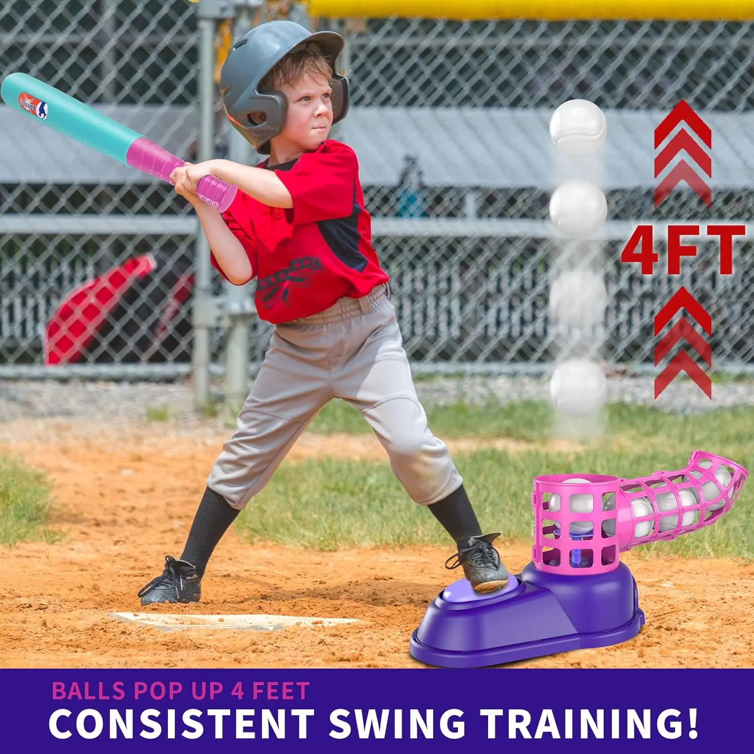 Juego de T-Ball con lanzador automático para niños pequeños - imagen 5
