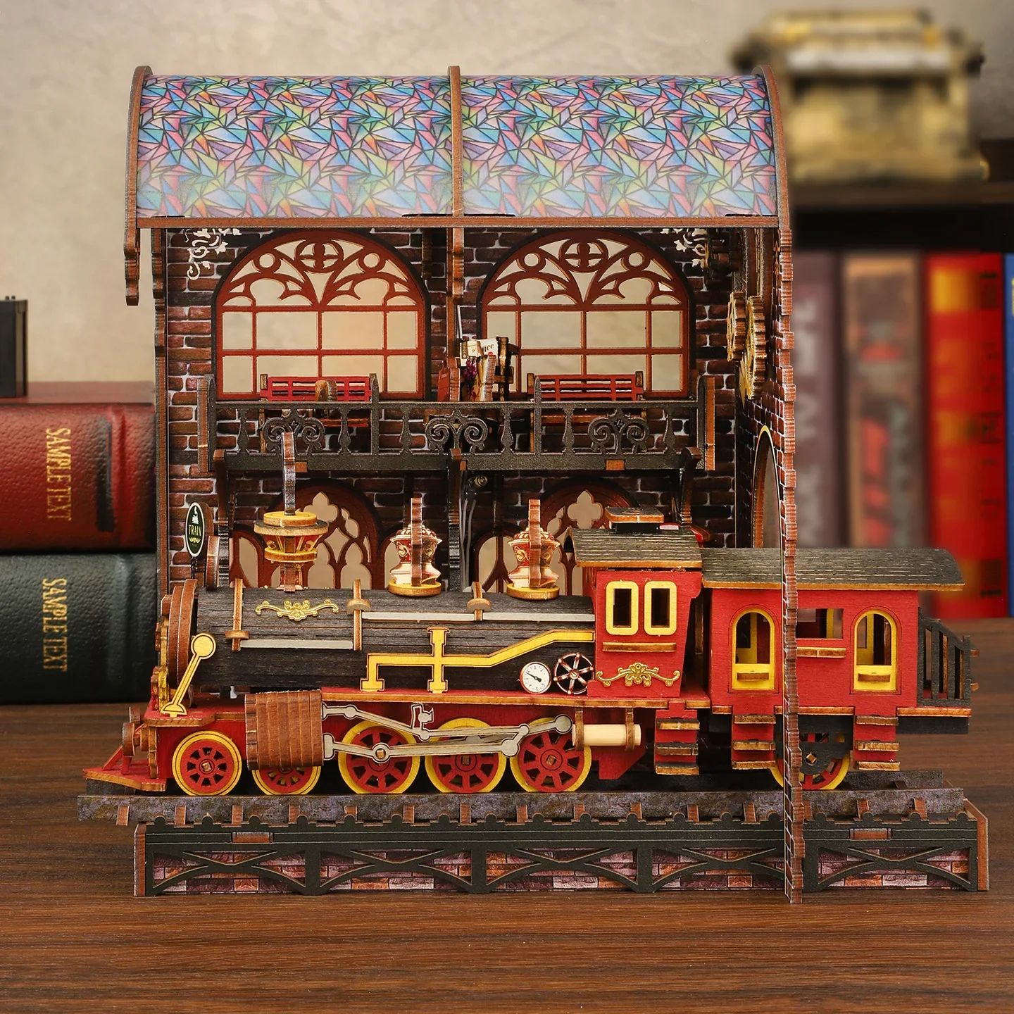 Soporte de libros en madera DIY para manualidades infantiles - imagen 2