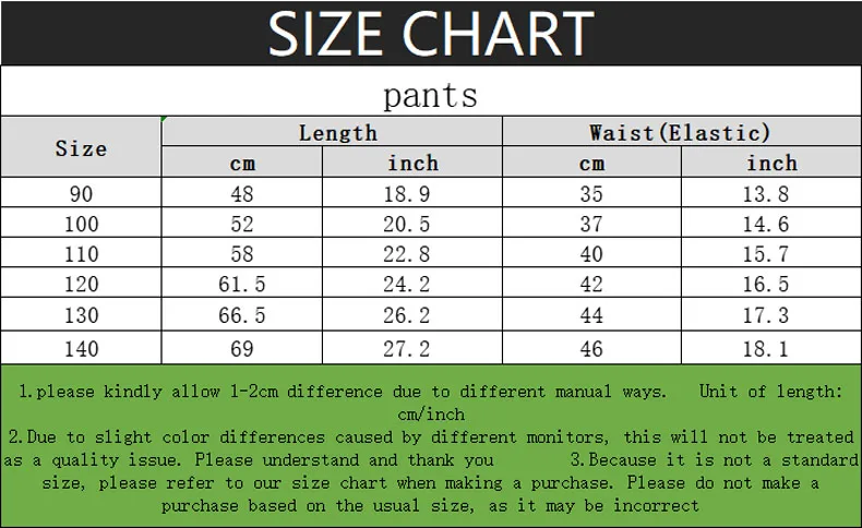 Pantalones infantiles con cintura elástica