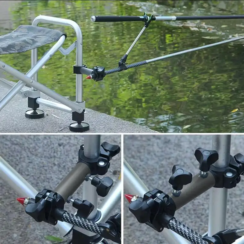Soporte giratorio ajustable para sombrilla en silla de pesca - imagen 3