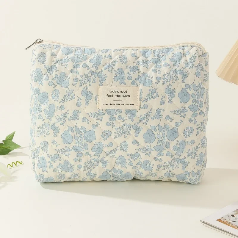 Bolsa de pañales floral de algodón – Gran capacidad para bebé - imagen 2