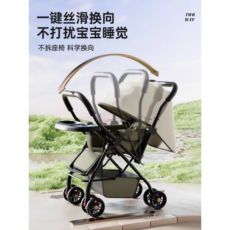 Cochecito convertible sentado y reclinable con plegado ligero - imagen 4