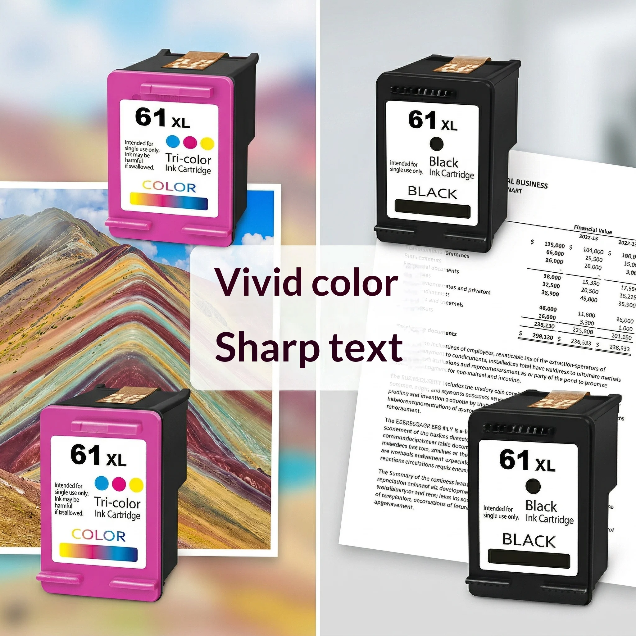 Cartuchos de tinta negro y color compatibles para DeskJet