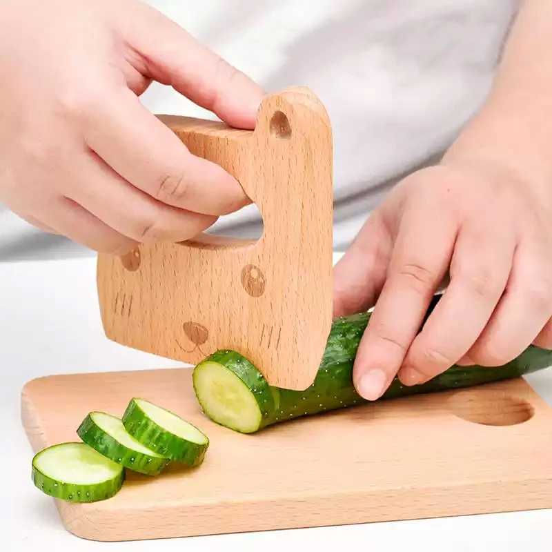 Cuchillo de madera para niños - Juguete culinario seguro y divertido - imagen 5