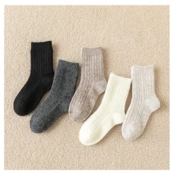 Calcetines altos de algodón para niña – lisos, cálidos y primavera