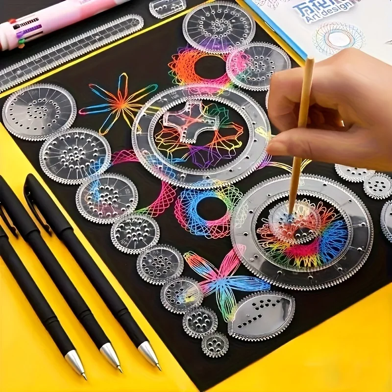 Kit de dibujo de arte en espiral con bolígrafos de colores