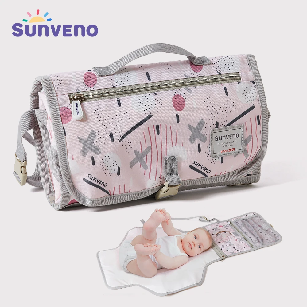Sunveno Alfombrilla Cambiador Bebé Viaje Plegable Lavable Impermeable - imagen 3