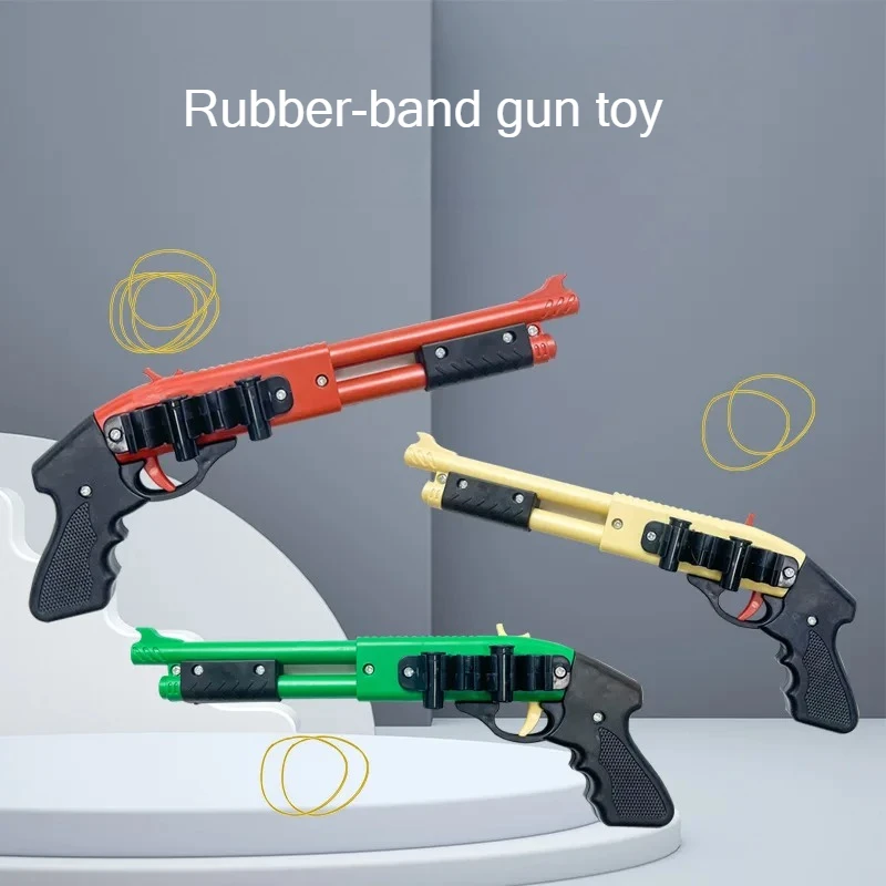 Pistola lanzadora de gomas para niños, juego seguro de cumpleaños - imagen 2