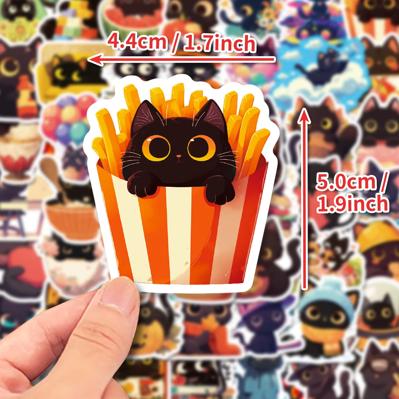 Pegatinas gato negro para decorar álbumes de recortes y portátiles - imagen 5