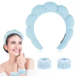 Diadema impermeable absorbente para lavarse la cara