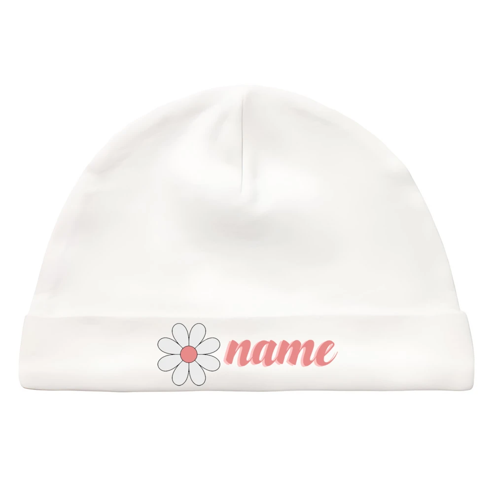 Gorro de recién nacido con monograma personalizado, a prueba viento