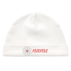Gorro de recién nacido con monograma personalizado, a prueba viento