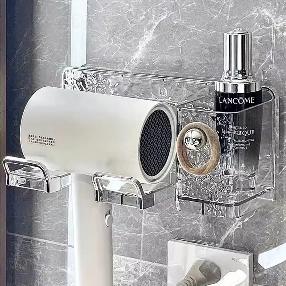 Soporte para secador de pelo sin perforaciones en baño y ducha - imagen 2