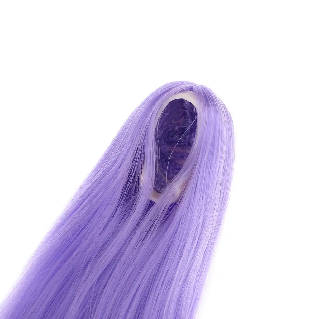 Peluca de pelo liso para muñecas – Accesorio de poliéster para hacer - imagen 5