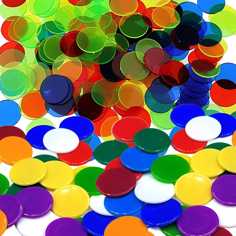 Fichas de plástico transparentes para juegos educativos y bingo - imagen 2
