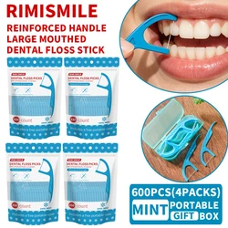 Hilo dental con palillo de menta y estuche de viaje portátil
