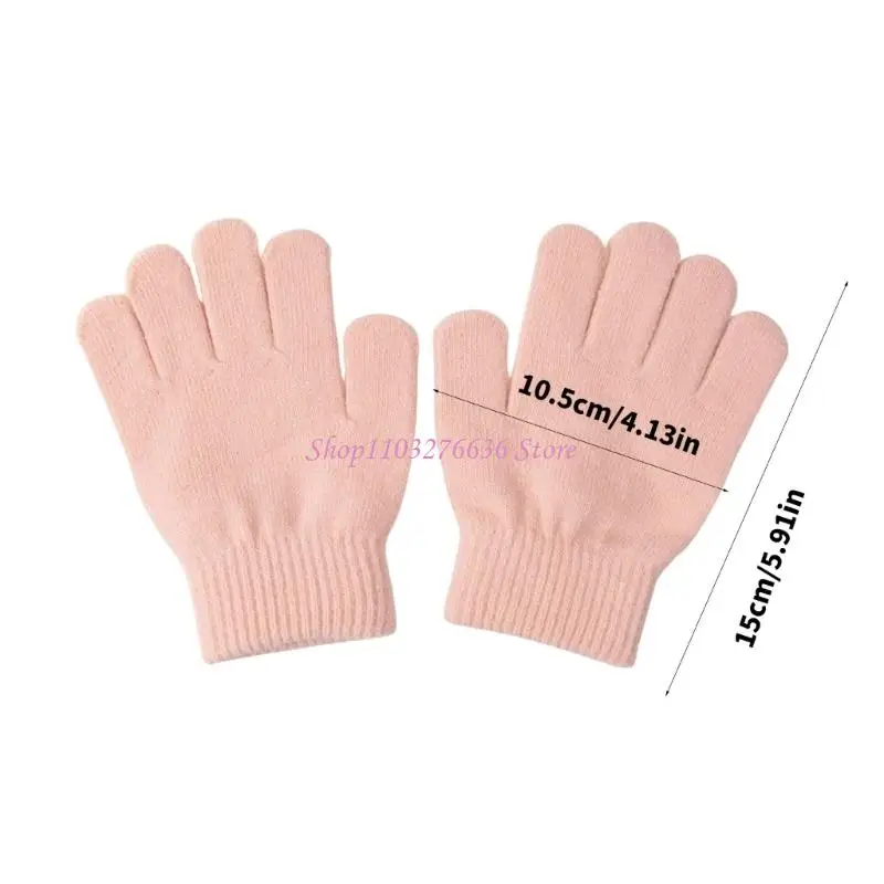 Guantes infantiles de punto elástico térmicos, abrigo en frío - imagen 2