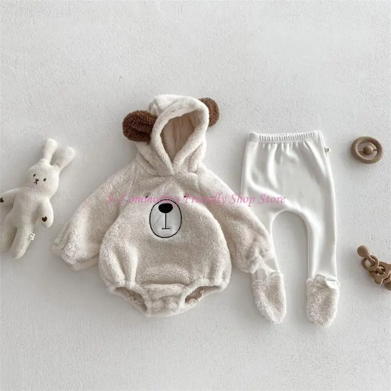 Conjunto para bebé con capucha y leggings a juego