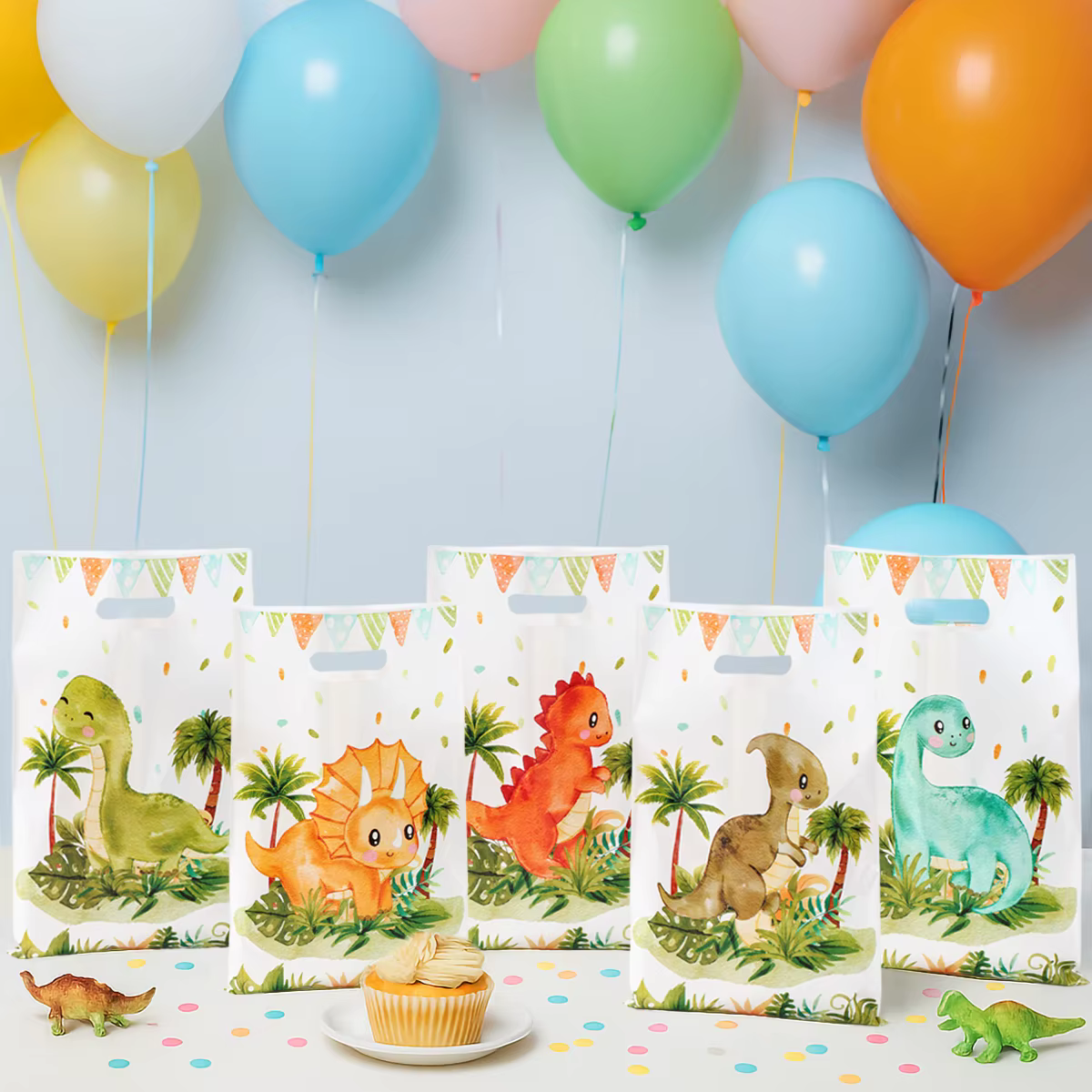 Bolsas de regalo con dinosaurios para cumpleaños infantiles - imagen 3