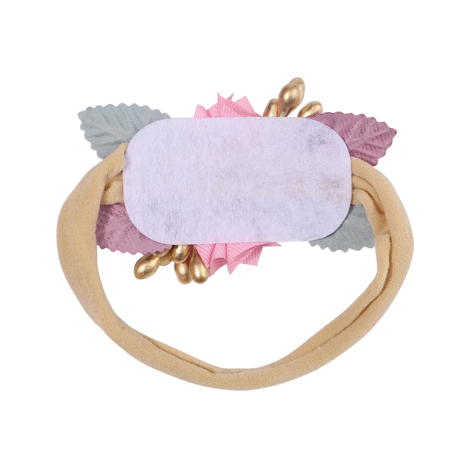 Conjunto diademas florales elásticas nailon para niñas recién nacidas