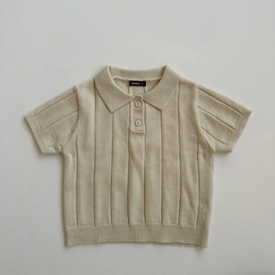 Jersey de manga corta tipo polo para niños