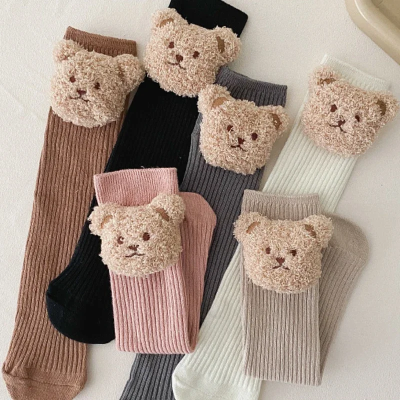 Calcetines algodón ositos para niños pequeños – Primavera/Otoño