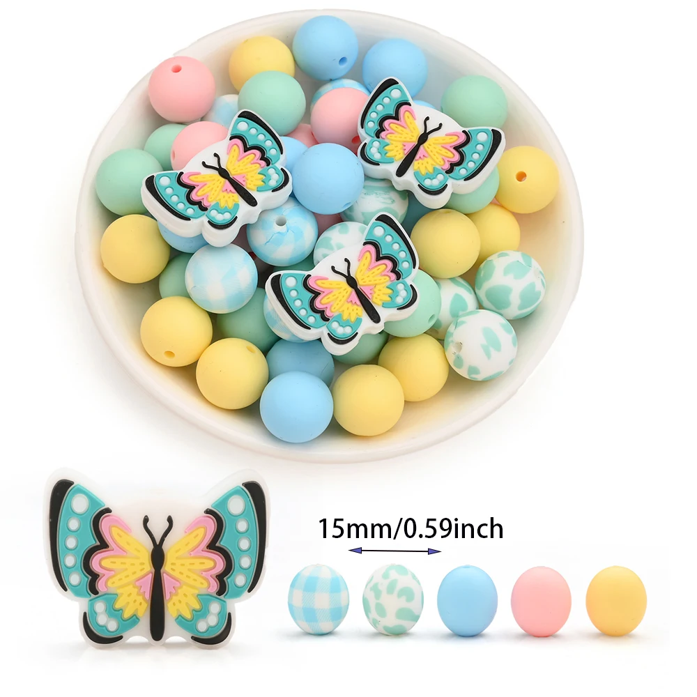Mordedor de silicona con forma de mariposa sin BPA para chupete - imagen 4