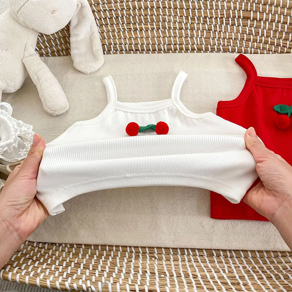 Conjunto bebé verano camisola lisa y bombachos con volantes frescos - imagen 3