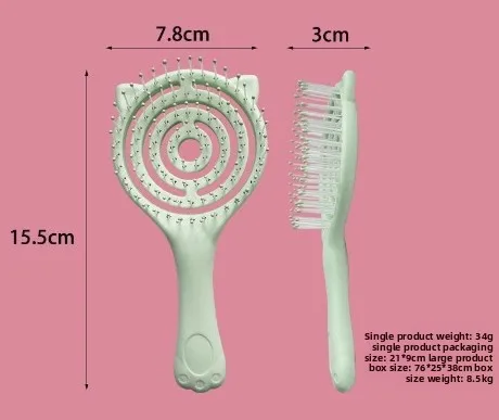 Peine de bolsillo con púas suaves en cojín para peinar niños - imagen 5