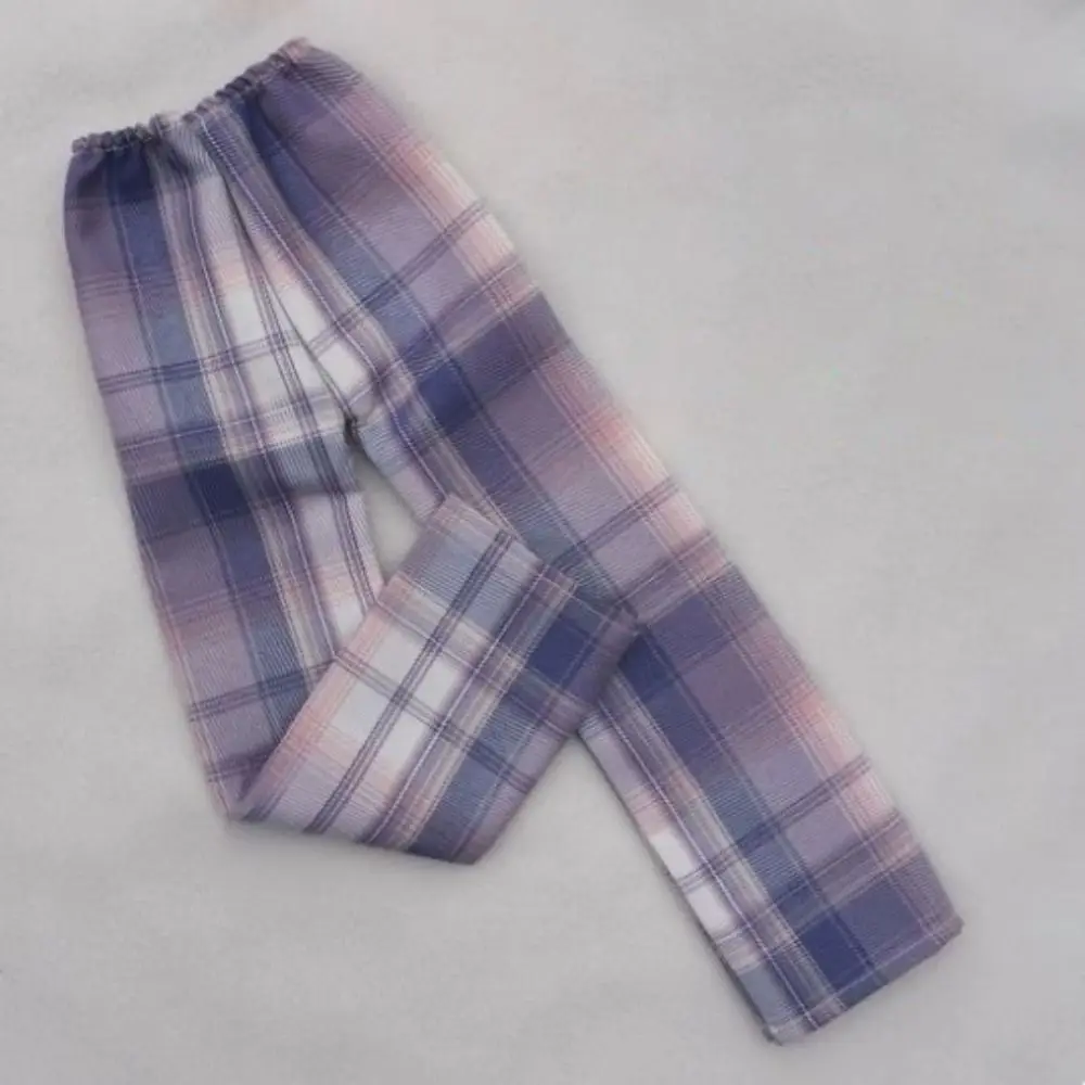 Pantalones de cuadros para muñecas BJD, estilo princesa DIY confección