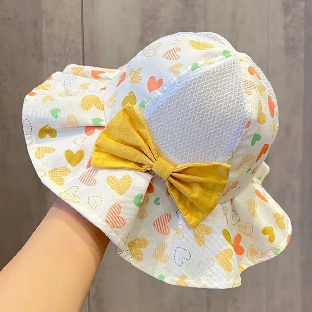 Sombrero de sol transpirable para bebé niña con lazo princesa - imagen 2