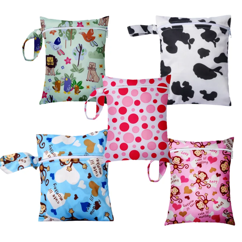 Bolsa impermeable para pañales de bebé con cremallera a prueba de fugas