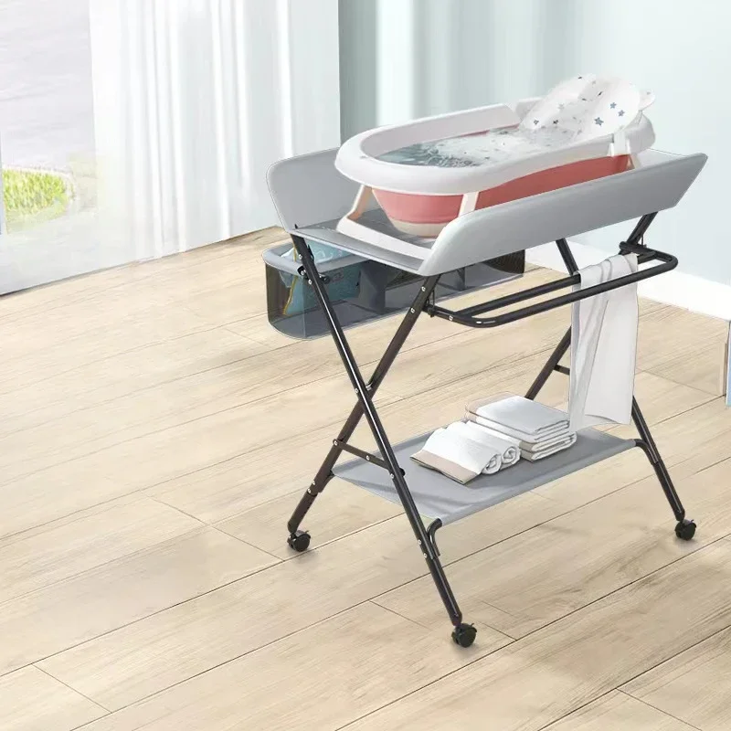 Mesa cambiador bebé plegable lavable para baño y cambio - imagen 2
