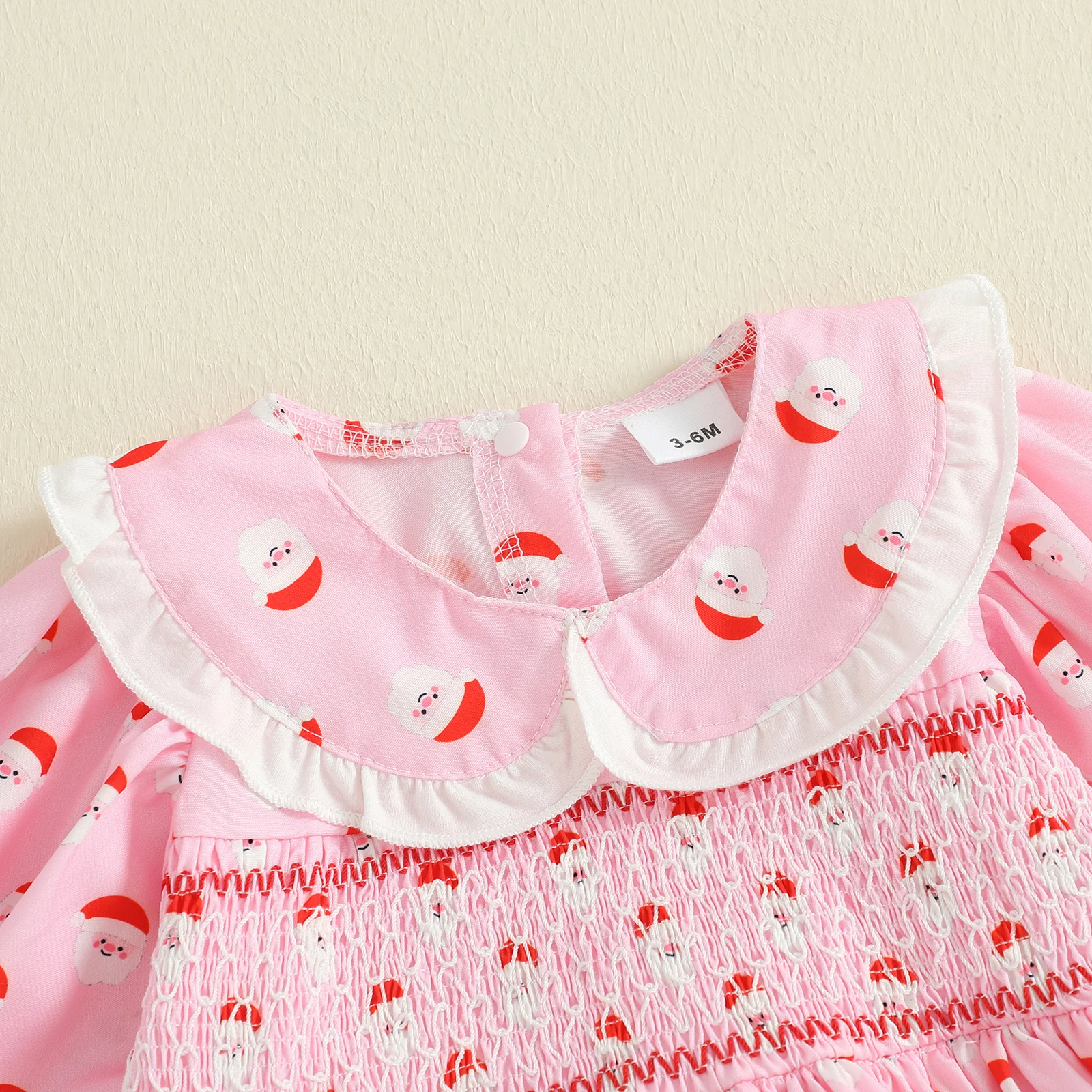 Tregren vestido mameluco de Navidad para niña – Papá Noel - imagen 4