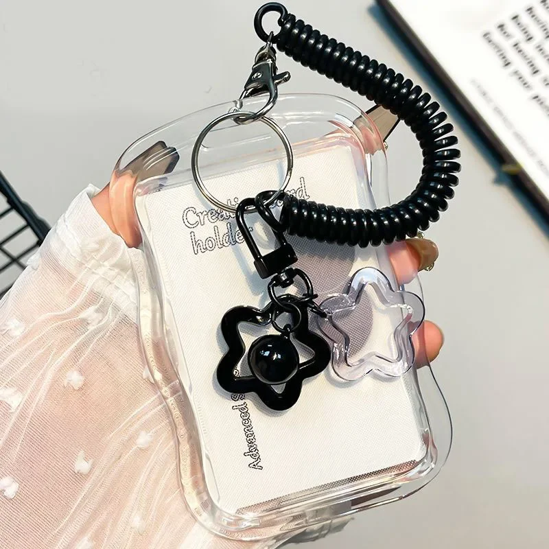 Porta carnet transparente con llavero para tarjeta de identificación - imagen 2