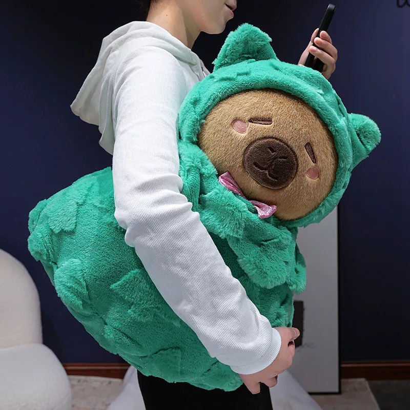 Decoración de año nuevo estilo tierno con árbol de capibara y peluches - imagen 2