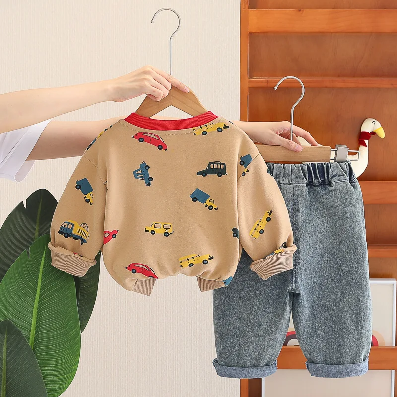 Conjunto bebé de camiseta manga larga con pantalón primavera y otoño - imagen 3