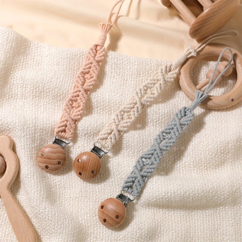 Pack de 3 clips vintage para chupete